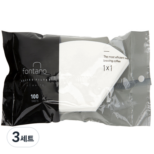 폰타노 커피필터 화이트 1~2인용, 100개, 3세트