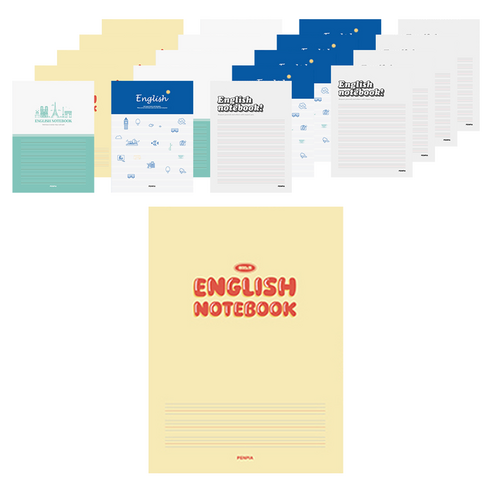 펜피아 800 중고등 제본노트 영어, 랜덤발송, 20개