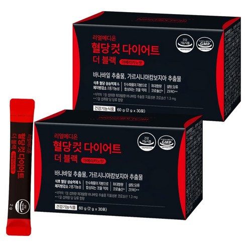 리얼메디온 혈당컷 다이어트 더 블랙 아메리카노맛 30p, 2개, 60g
