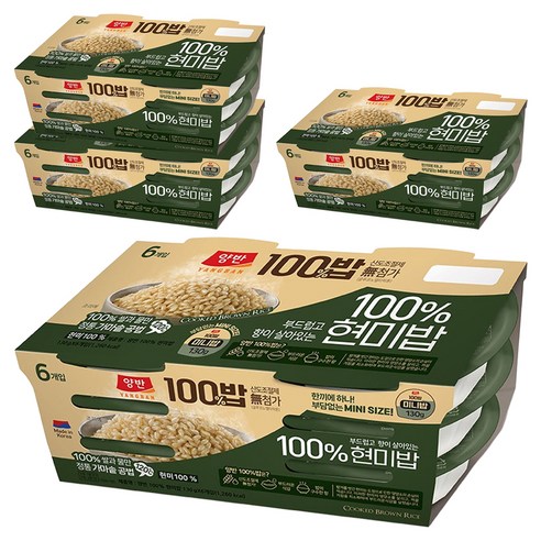 양반 100밥 현미밥, 130g, 24개