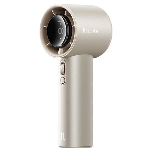 지수라이프 BLDC LED 미니 휴대용 무선 선풍기, Handheld Fan Pro1 S, 샴페인브라운