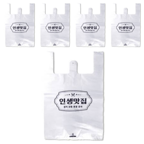 로로팩 배달음식 포장용 비닐봉투 유백 소, 15L, 500개