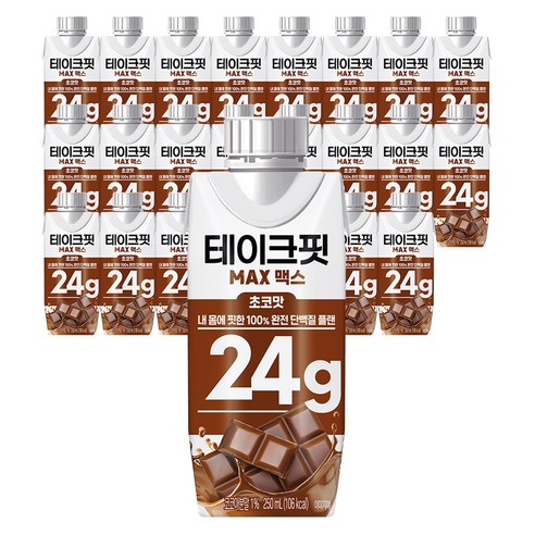 테이크핏 맥스 초코맛 프로틴 250ml, 24개 솔직 후기 | 실사용자 리뷰 분석 - 상품 이미지 1