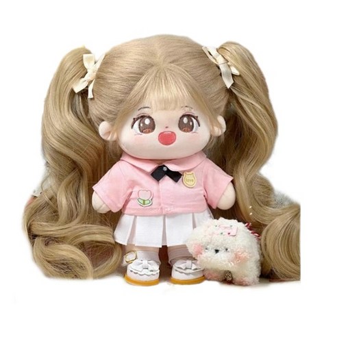모카돌 솜인형옷 파스텔 튤립 스쿨룩, 1개, 핑크, 20cm
