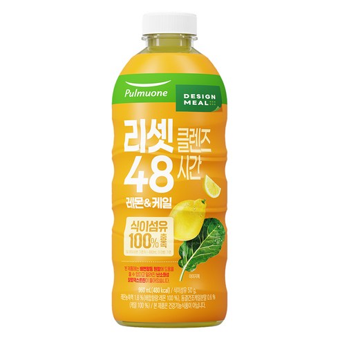 풀무원 리셋클렌즈 48시간 레몬 & 케일 주스, 1개, 960ml