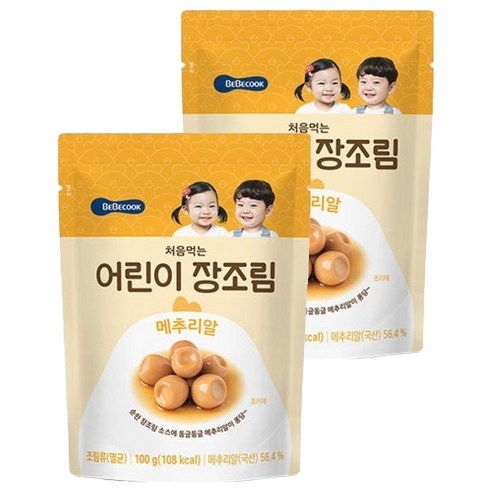 베베쿡 처음먹는 어린이 장조림 메추리알, 100g, 2개