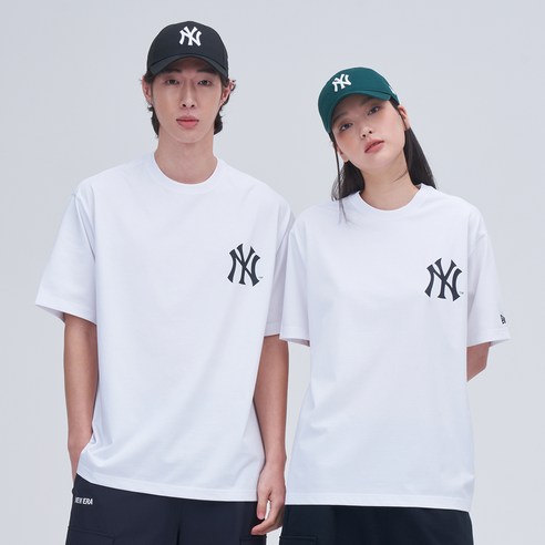 뉴에라 남녀공용 MLB 베이직 로고 뉴욕 양키스 반팔 티셔츠 147213... 솔직 후기 | 실사용자 리뷰 분석 썸네일