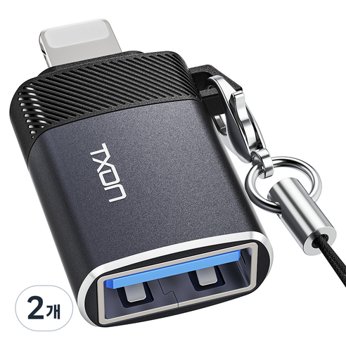 티엑스온 USB 변환 OTG 젠더, OTG-A-to-8pin, 2개