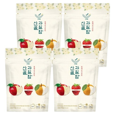 에코맘의산골이유식 산골 과일참 통째로 과일칩, 10g, 4개