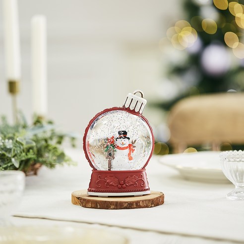 크리스마스 스노우 워터볼 무드등 실제 사용 후기 분석 - 은은한 조명