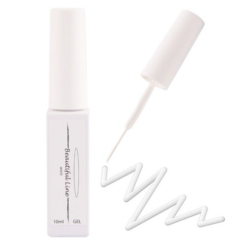 아이빛 네일아트 컬러 라인 젤네일, 01 화이트, 10ml, 1개