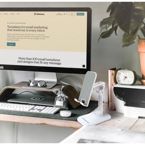 챌린지하이브리드 스마트폰 태블릿PC 접이식 탁상 거치대 CH-12OS 이미지 4