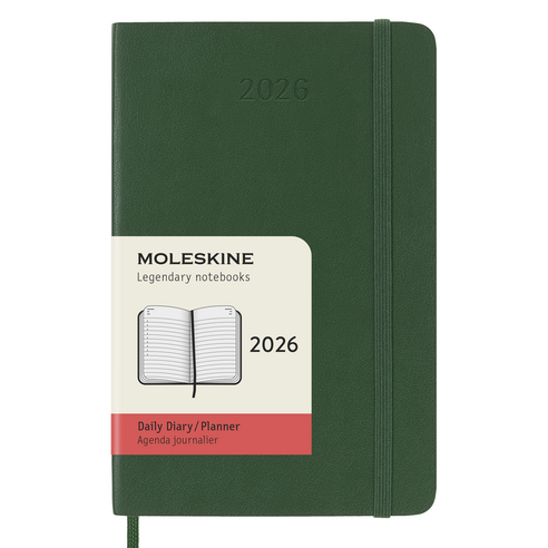 몰스킨 2026년 클래식 위클리 다이어리 12개월 소프트커버, 머틀그린, 1개