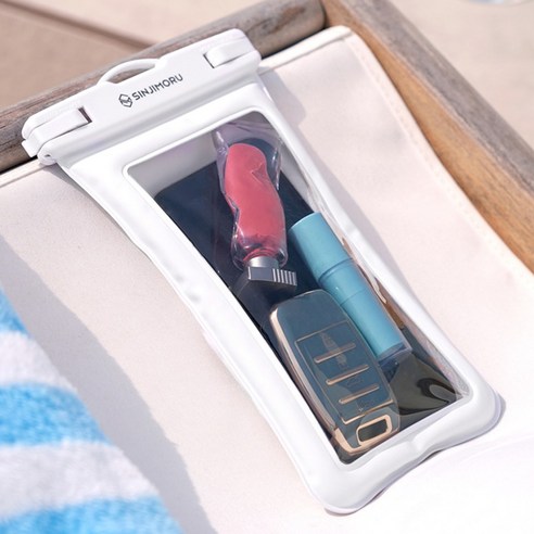 신지모루 IPX8스펀지 튜브 4중잠금 스마트폰 방수팩+ 크로스 스트랩 + 암밴드 + 핸드 스트랩 이미지 2