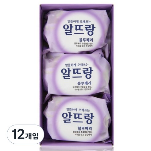 알뜨랑 비누 블루베리, 140g, 12개입
