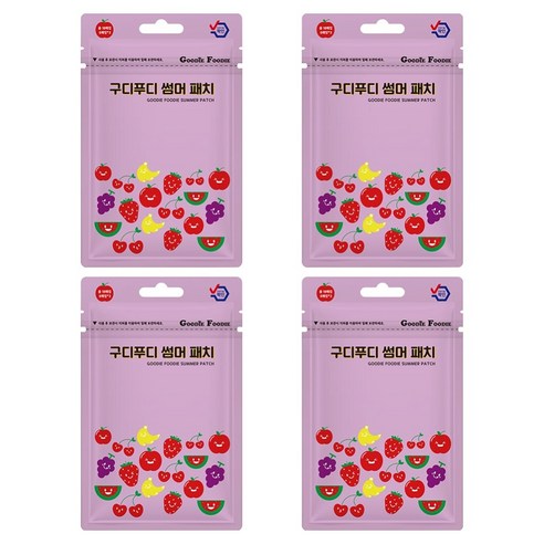 구디푸디 유아용 썸머패치 18p, 과일, 4개