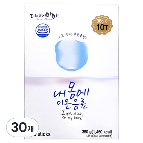 타이거마마 내몸에 이온음료, 38g, 30개