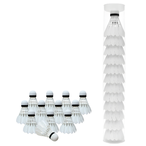 리브온 내구성 비행안전성 나일론 셔틀콕 8.2cm, 화이트, 1개, 12개입