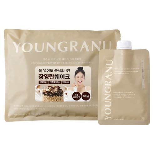 영라뉴 프로틴 핏 쉐이크 곡물흑임자맛 7p 315g, 1세트 솔직 후기 | 실사용자 리뷰 분석 - 상품 이미지 1