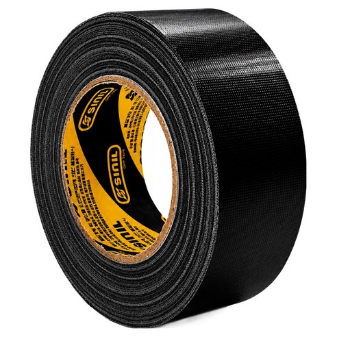 신일테이프 초강력 면테이프 48mm x 25m, 블랙, 1개