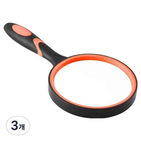 트릴리어네어 실용 돋보기 60mm, 오렌지 블랙, 3개