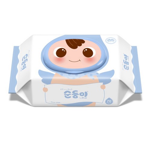순둥이 오리지널 플러스 엘블루 아기물티슈 캡형 이미지 2