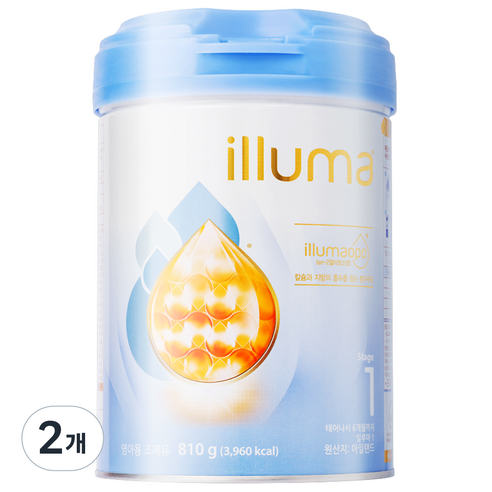 일루마 분유 1단계, 810g, 2개