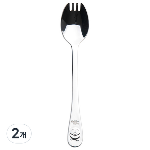 블룸엣홈 베어 유아 포크숟가락, 단품, 2개