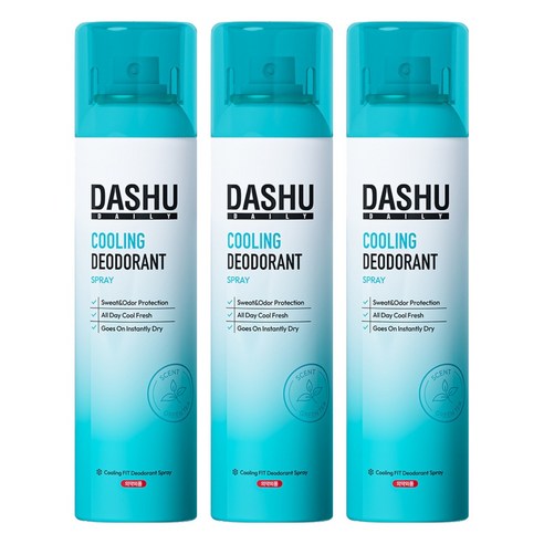 다슈 데일리 쿨링 핏 데오드란트 스프레이, 150ml, 3개
