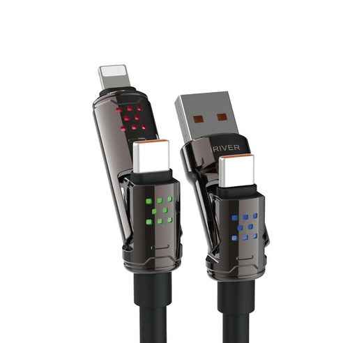 아이리버 240W LED라이트 멀티 고속 충전 케이블 IHC-HW4in1-15M