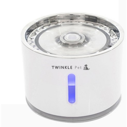 트윙클펫 고양이 스테인리스 급수기 2.4L + 리필 필터 2p 세트 이미지 3