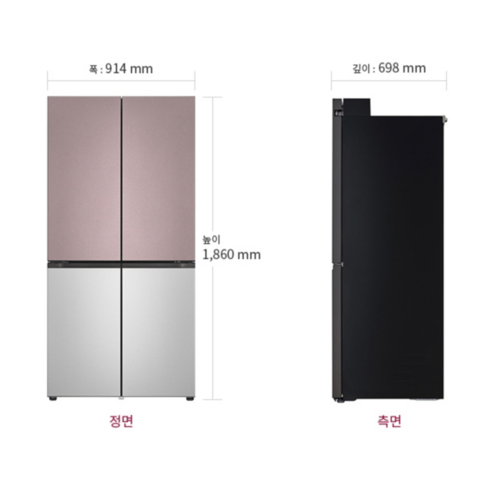 LG전자 디오스 오브제컬렉션 613L 상냉장 하냉동 4도어 냉장고 Fit... 개봉기 | 실사용 후기 - 상품 이미지 3