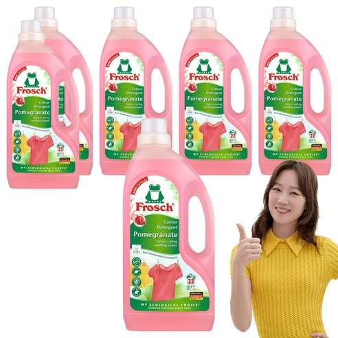 프로쉬 석류 세탁세제 본품, 1.5L, 6개