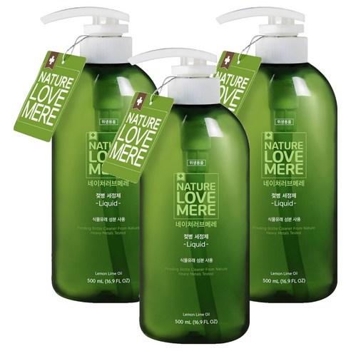 네이쳐러브메레 젖병세정제 레몬향, 500ml, 3개