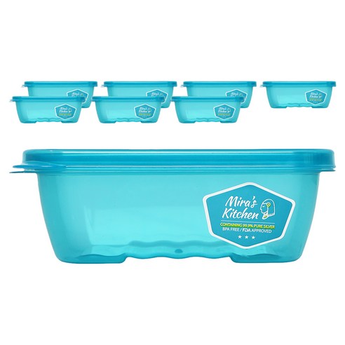 미라네주방 야채보관 반찬통 밀폐용기 미라클통, 8개, 550ml