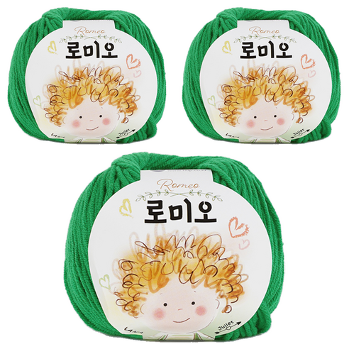 쎄비 로미오 뜨개실, 50풀색, 3개