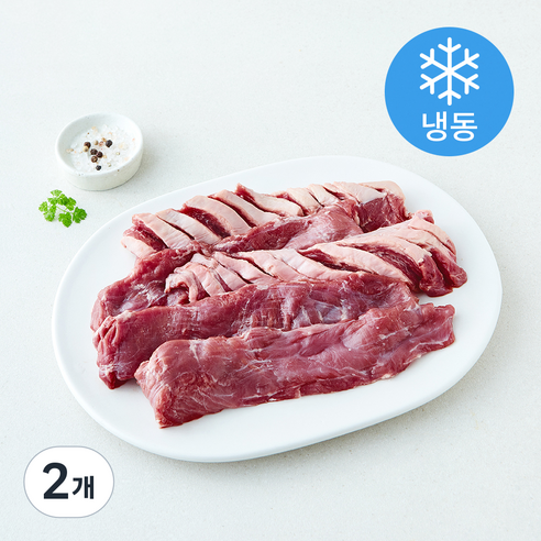 미국산 칼집 갈매기살 구이용 (냉동), 2개, 500g