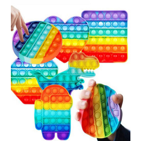 루아르모 푸쉬팝 팝잇 레인보우 버블 뽁뽁이 장난감 피젯토이 보드게임 촉감발달 완구 이미지 4