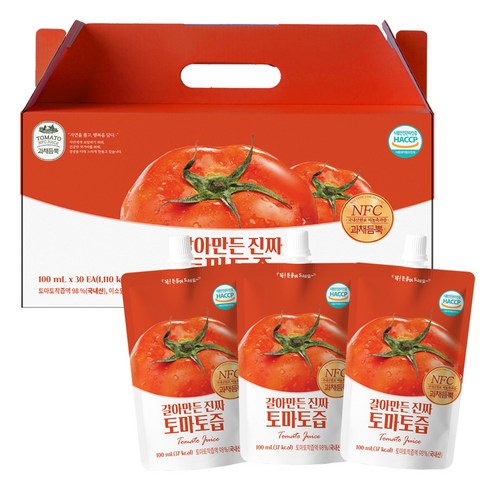 유기농마루 갈아만든 진짜 토마토즙 100ml, 30개 실사용 후기 | 효과 있을까? 썸네일