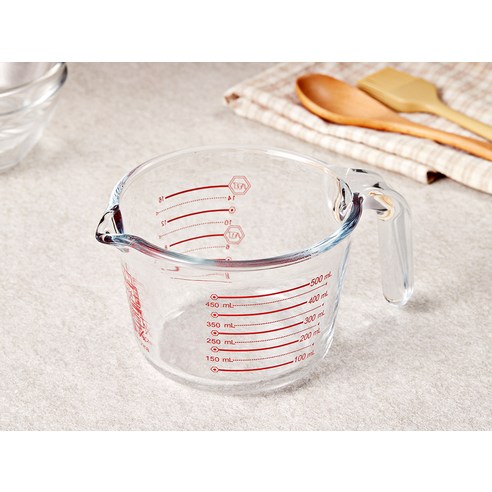코멧 키친 오븐글라스 내열유리 멀티 계량컵 500ml 이미지 3