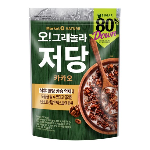 오그래놀라 오리온 저당 카카오 시리얼, 1개, 330g