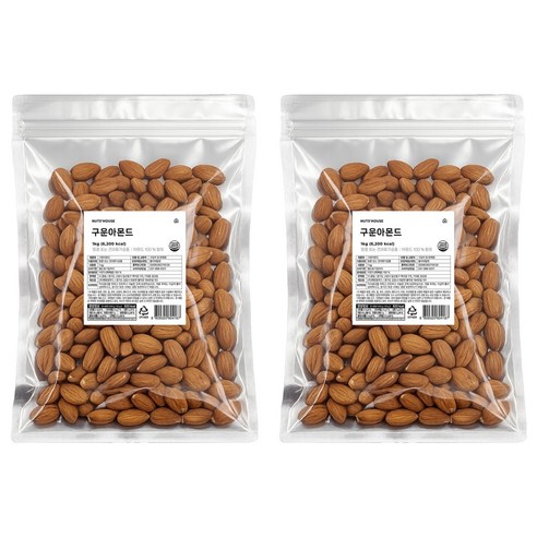 해맑음푸드 넛츠하우스 구운아몬드, 1kg, 2개