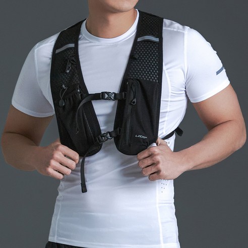 르까프 러닝 베스트 LE6R004BLK, BLACK, 1개
