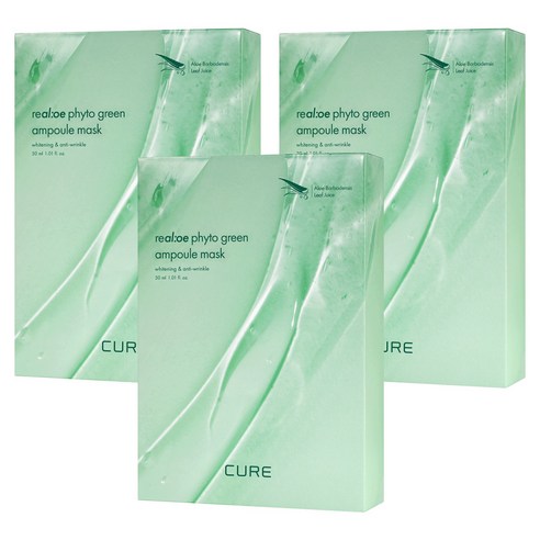 김정문알로에 라 센스 로에 큐어 리알로에 피토 그린 앰플 마스크, 10개입, 3개 10개입 × 3개, 10개입 × 3개 섬네일
