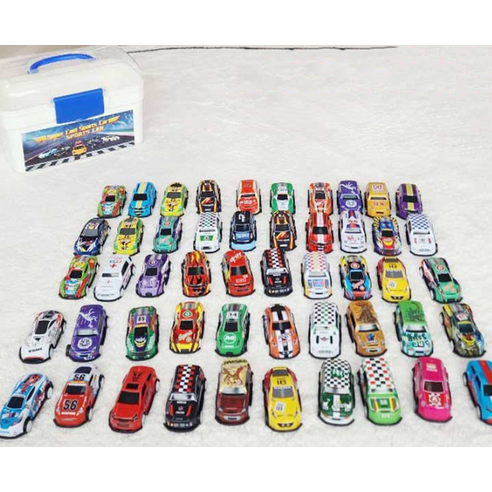 풀백 미니카 50종 + 놀이판 1장 + 보관함 1개 세트 솔직 후기 | 취미생활 필수템 - 상품 이미지 2