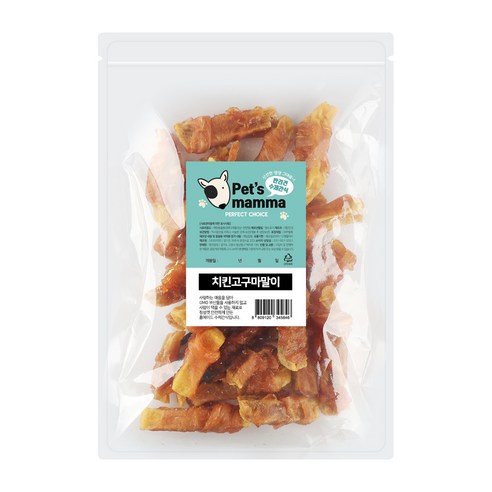 펫츠맘마 강아지 수제간식, 혼합맛(닭고기/고구마), 1개, 200g