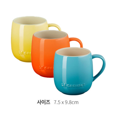 르크루제 레인보우 마시멜로 머그컵 후기 분석 - 상세 사이즈 및 규격