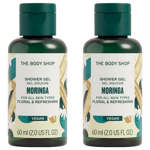 더바디샵 샤워젤 모링가, 60ml, 2개