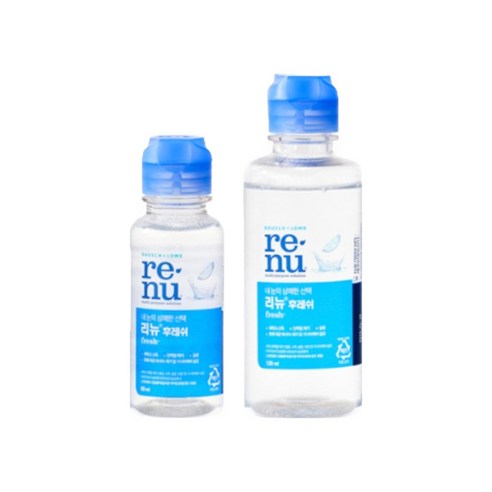 리뉴 후레쉬 여행용팩 렌즈 세정액 60ml + 렌즈 케이스 세트 60ml, 1세트 이미지 3