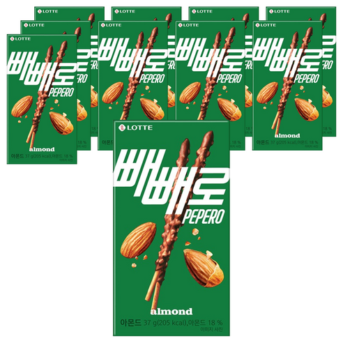 빼빼로 아몬드, 37g, 10개